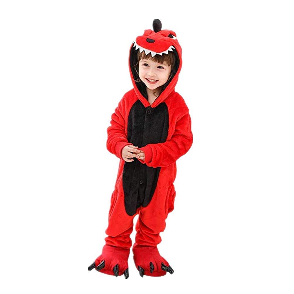 Combinaison Pyjama Fille Dinosaure Rouge