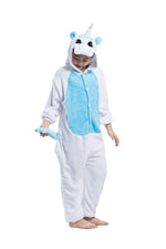 Combinaison Pyjama Enfant Licorne Blanc/Bleu - Combinaison Pyjama