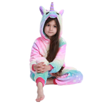Combinaison Pyjama Enfant Licorne Corne Rose - Combinaison Pyjama